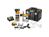 Аккумуляторный бесщеточный комбинированный фрезер DeWALT, 18 В, 25500 об/мин, с 2 АКБ 5 Ач и ЗУ, в кейсе TSTAK, DCW604P2