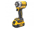 Аккумуляторный бесщеточный гайковерт DeWALT, 18 В, 610 Нм, 2500 об/мин, 3550 уд/мин, с 2 АКБ 5 Ач и ЗУ, в кейсе, DCF921P2T