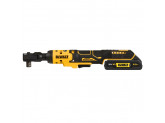 Аккумуляторный угловой гайковерт DEWALT, 18 В, с трещоткой, 95 Нм, 250 об/мин, с АКБ 2 Ач и ЗУ, в сумке, DCF512D1