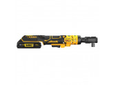 Аккумуляторный угловой гайковерт DEWALT, 18 В, с трещоткой, 95 Нм, 250 об/мин, с АКБ 2 Ач и ЗУ, в сумке, DCF512D1
