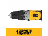Ударная бесщеточная дрель-шуруповерт DeWALT, 250 Вт, 10.8 (12) В, 57.5 Нм, 1500 об/мин, 25500 уд/мин, DCD706D2,