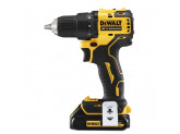 Аккумуляторная бесщеточная дрель-шуруповерт DeWALT, 18 В, 1650 об/мин, с 2 АКБ 1.5 Ач и ЗУ, в кейсе TSTAK, DCD708S2T