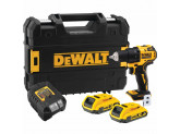 Аккумуляторная бесщеточная дрель-шуруповерт DeWALT, 18 В, 1650 об/мин, с 2 АКБ 2 Ач и ЗУ, в кейсе TSTAK, DCD708D2T