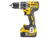 Аккумуляторная бесщеточная ударная дрель-шуруповерт DeWALT, 18 В, 2000 об/мин, 34000 уд/мин, с 2 АКБ 5 Ач и ЗУ, в кейсе, DCD796P2