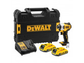 Аккумуляторный бесщеточный шуруповерт DeWALT, 18 В, 190 Нм, 2800 об/мин, 3200 уд/мин, с 2 АКБ 2 Ач и ЗУ, в кейсе TSTAK, DCF809D2T