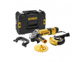Угловая шлифмашина DeWALT DWE4257KT, 1500 Вт, 125 мм, антивибрационная ручка, кожух и чашка для шлифования
