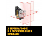 Самовыравнивающийся линейный КРАСНЫЙ лазерный уровень DeWALT DW089K