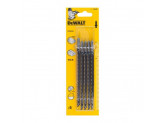 Пилка для лобзика DeWALT DT2076, по дереву из высокоуглеродистой стали, HCS, 152 x 116 x 4.0 x 100 мм, T344DP, 5 шт.