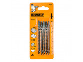Пилка для лобзика по дереву из высокоуглеродистой стали DeWALT DT2164, HCS, 100 x 68 x 4.0 x 60 мм, T101D, 5 шт.