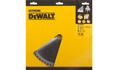 Пильный диск DeWALT EXTREME WORKSHOP DT4260, 305/30 мм.