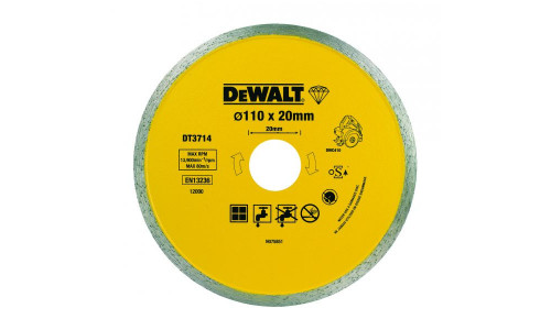 Алмазный круг сплошной по керамике DeWALT DT3714
