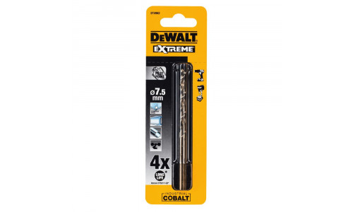 Сверло DeWALT DT4962, по металлу COBALT 5%, 7.5 x 109 x 66 мм