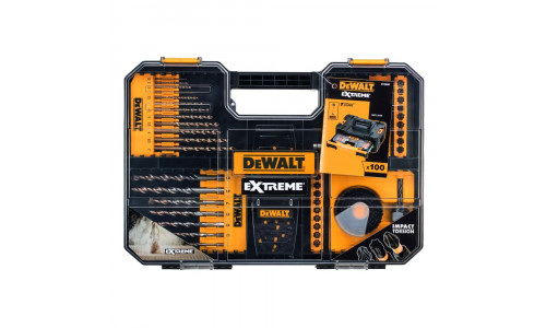 Набор сверл и насадок DeWALT EXTREME DT70620T, 100 предметов в пластиковом боксе