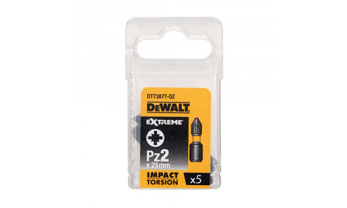 Биты ударные DeWALT IMPACT DT7387T, Torsion Pz2, 25 мм, 5 шт.