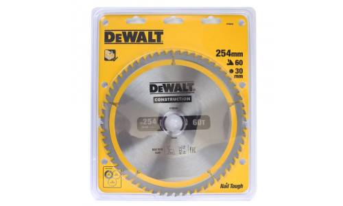 Пильный диск DeWALT DT90250, CONSTRUCTION 254/30, 60T ATB7