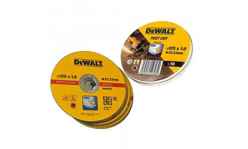 Отрезной диск DeWALT DT3507, 125x1 по металлу, 10 шт.