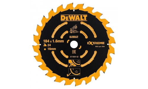 Пильный диск DeWALT DT1669 184 мм., 24 TPI
