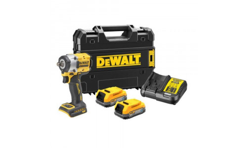 Аккумуляторный бесщеточный гайковерт DeWALT, 18 В, 610 Нм, 2500 об/мин, 3550 уд/мин, с 2 АКБ 1.7 Ач и ЗУ, в кейсе TSTAK, DCF921E2T
