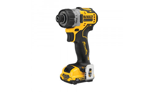 Аккумуляторный бесщеточный шуруповерт DeWALT, 12 В, 8 Нм, 1100 об/мин, с 2 АКБ 5 Ач и ЗУ, в кейсе, DCF601D2