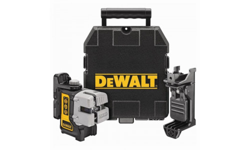Линейный лазерный нивелир DeWALT, на батарейках, самовыравнивающийся, зеленый, 20 м, в кейсе, DW089CG
