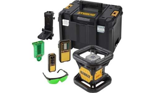 Самовыравнивающийся ротационный ЗЕЛЕНЫЙ лазерный уровень DeWALT DCE079D1G