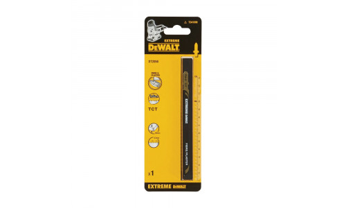 Пилка для лобзика DeWALT EXTREME DT2056, по стеклопластику HM зубья с карбид-вольфрамовыми наконечниками 132 x 100 x 4.3 x 65 мм, T341HM