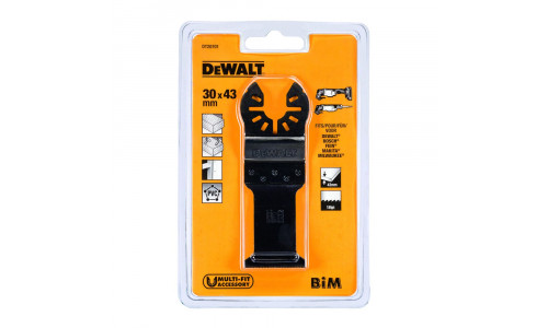 Погружное пильное полотно по дереву DeWALT DT20701, c гвоздями для многофункционального инструмента, BiM, 43 x 30 мм