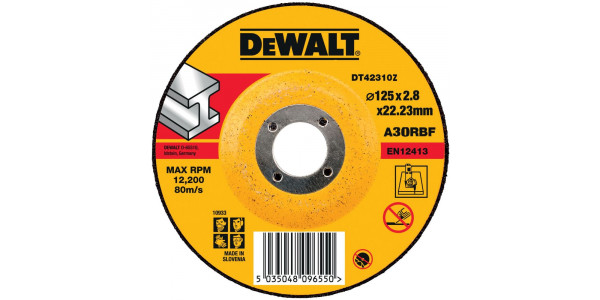 Круг отрезной DeWALT INDUSTRIAL DT42310Z, по металлу, 125 x 22.2 x 2.8 мм, тип 1