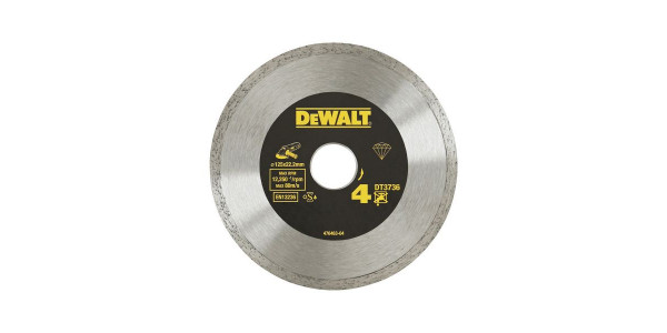 Алмазный круг сплошной по керамике 125/22.2 мм DeWALT DT3736