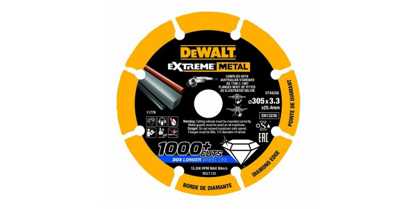 Алмазный диск отрезной по металлу 305/25.4 мм DeWALT DT40256-QZ