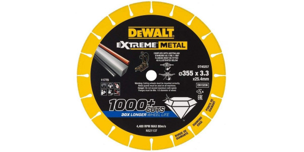 Алмазный диск отрезной 355/25.4 мм DeWALT DT40257
