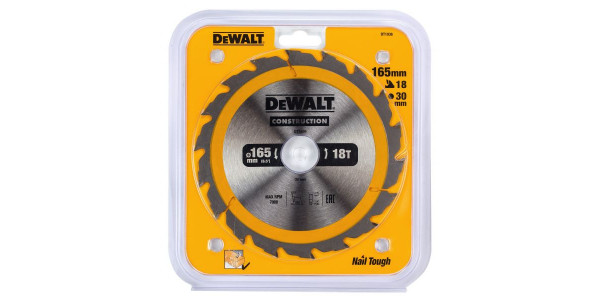 Пильный диск DEWALT CONSTRUCTION DT1936, 165/30 мм.