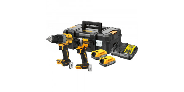 Набор из двух инструментов DeWALT: дрель-шуруповерт DCD805 + шуруповерт DCF850, DCK2050E2T