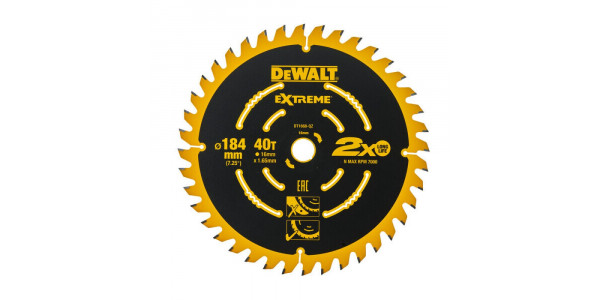 Пильный диск DeWALT DT1668, 184x16 мм
