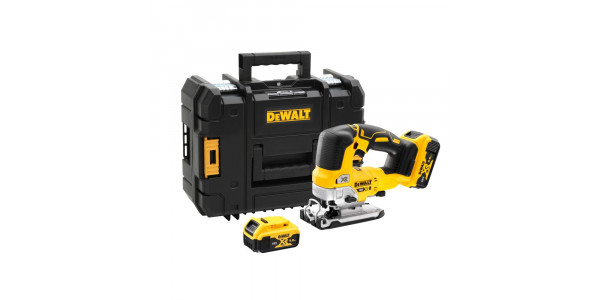 Аккумуляторный бесщёточный лобзик DEWALT, 18 В, 3200 ход/мин, с 2 АКБ 5 Ач и ЗУ, в кейсе TSTAK, DCS334P2