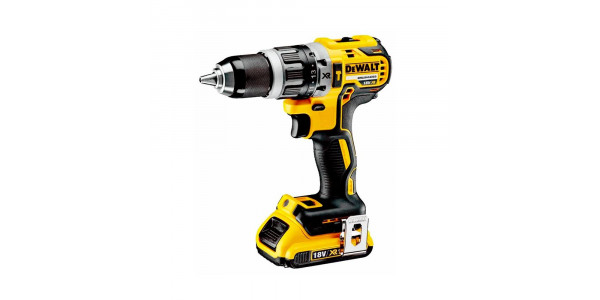 Аккумуляторная бесщеточная ударная дрель-шуруповерт DeWALT, 18 В, 2000 об/мин, 34000 уд/мин, с 2 АКБ 2 Ач и ЗУ, в кейсе, DCD796D2