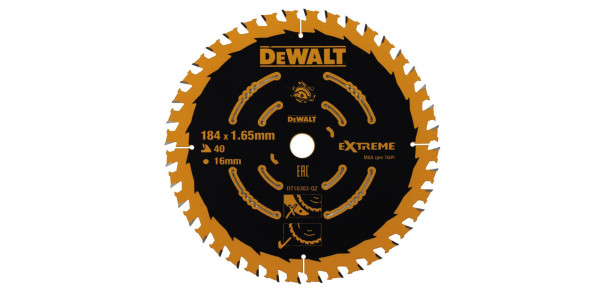 Пильный диск DeWALT EXTREME DT10303, 184/16 мм.