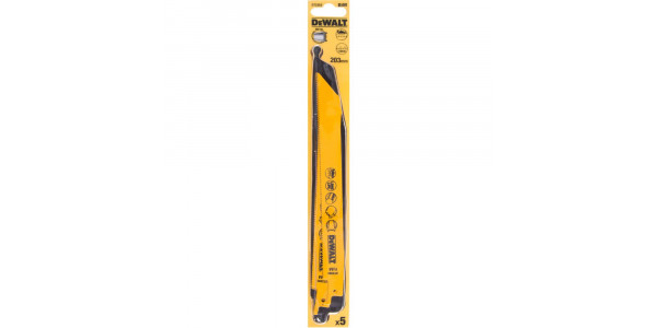 Полотно по металлу для сабельных пил биметаллическое DeWALT DT2353, BiM, 203 x 1.8 мм, 5 шт.