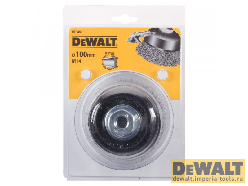 Чашечная щетка витая проволока 100 x 26 мм x M14 DeWALT DT3489 Чашечная щетка витая проволока 100 x 26 мм x M14 DeWALT DT3489
