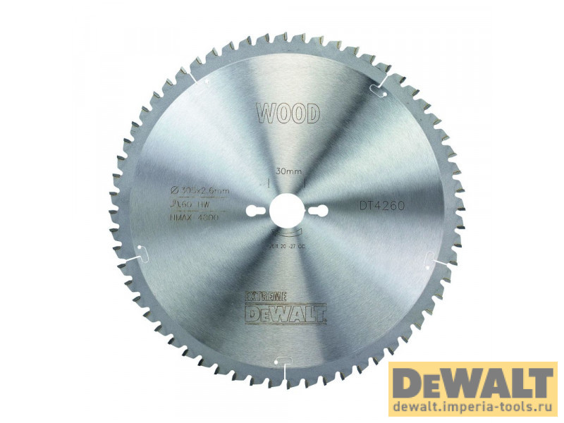 Пильный диск DeWALT EXTREME WORKSHOP DT4260, 305/30 мм. Пильный диск DeWALT EXTREME WORKSHOP DT4260, 305/30 мм.