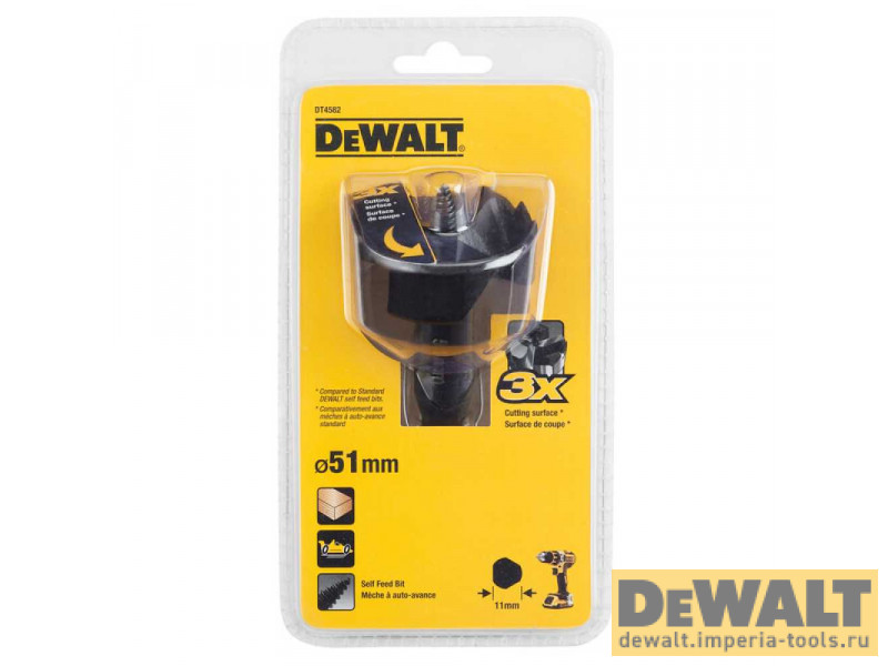 Сверло Форстнера по дереву 51 мм, DeWALT DT4582