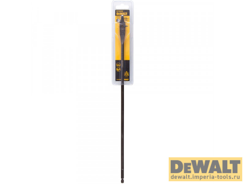 Сверло DeWALT EXTREME DT4783, по дереву перьевое IMPACT 1/4 дюйма 14 x 406 мм Сверло DeWALT EXTREME DT4783, по дереву перьевое IMPACT 1/4 дюйма 14 x 406 мм
