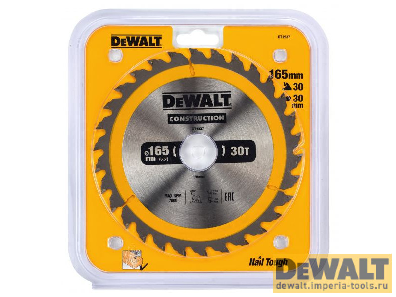 Пильный диск DeWALT CONSTRUCTION DT1937