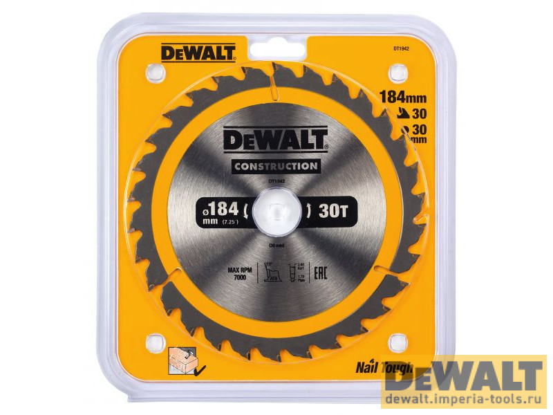 Пильный диск DeWALT CONSTRUCTION DT1942