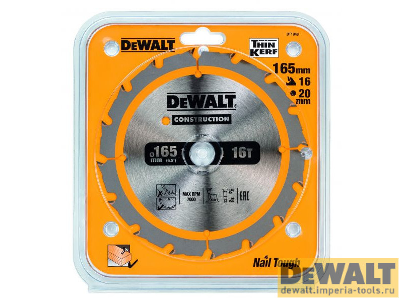 Пильный диск DeWALT CONSTRUCTION DT1948