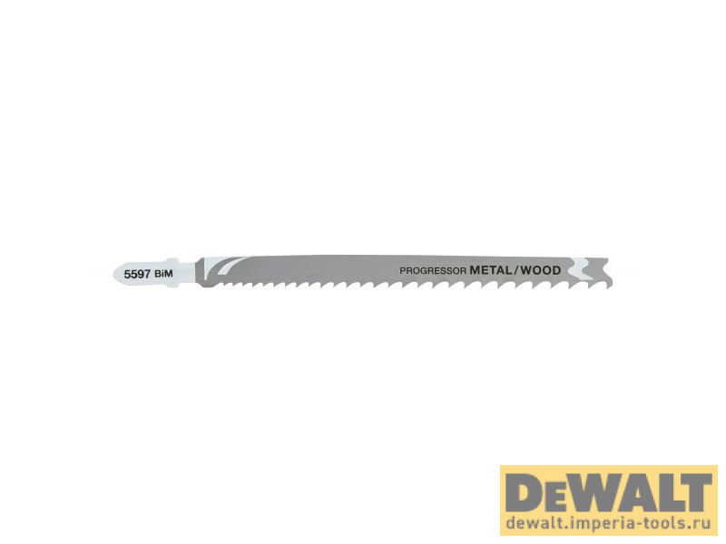 Пилка для лобзика DEWALT EXTREME DT2059, по дереву и металлу, BiM, Progressor. 132 x 101 x 2.4 - 5 мм, T345 XF, 5 шт.