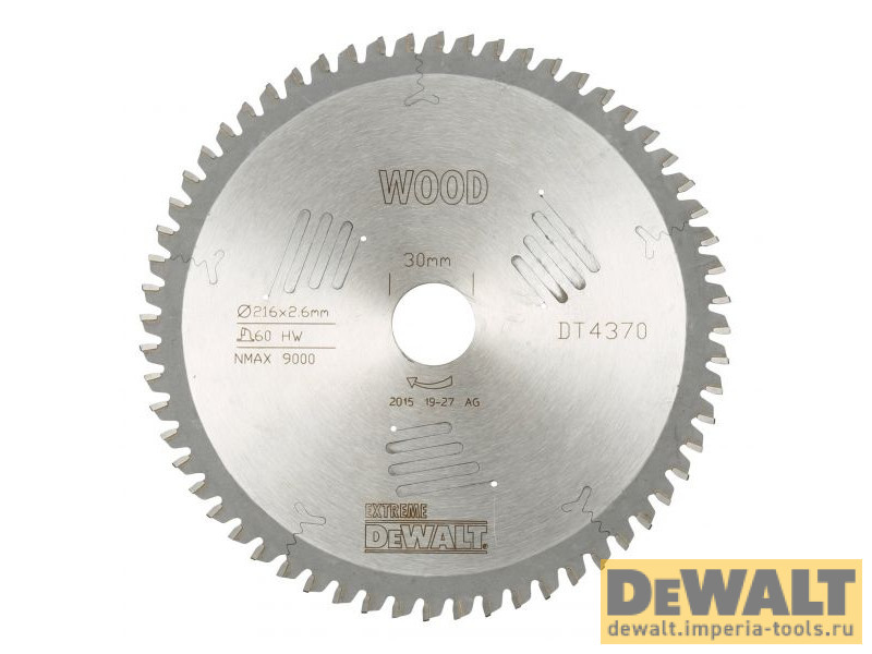 Пильный диск DeWALT EXTREME WORKSHOP DT4370