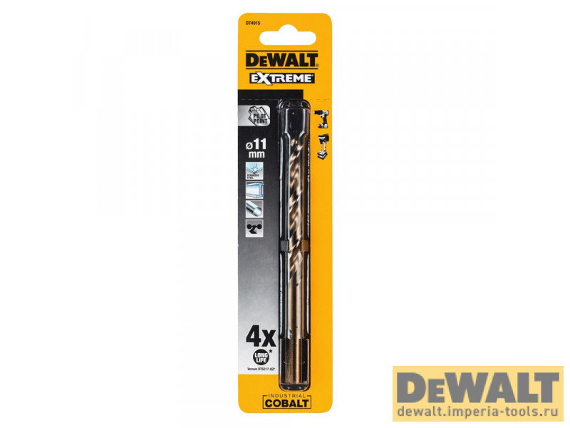 Сверло DeWALT DT4915, по металлу COBALT 5%, 11 x 142 x 91 мм Сверло DeWALT DT4915, по металлу COBALT 5%, 11 x 142 x 91 мм