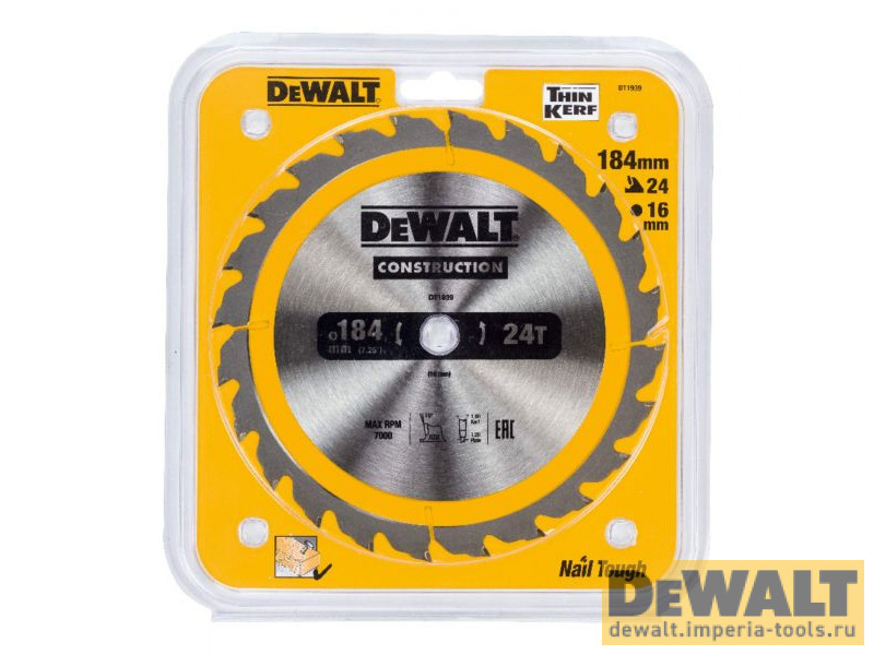 Пильный диск DeWALT CONSTRUCTION DT1939