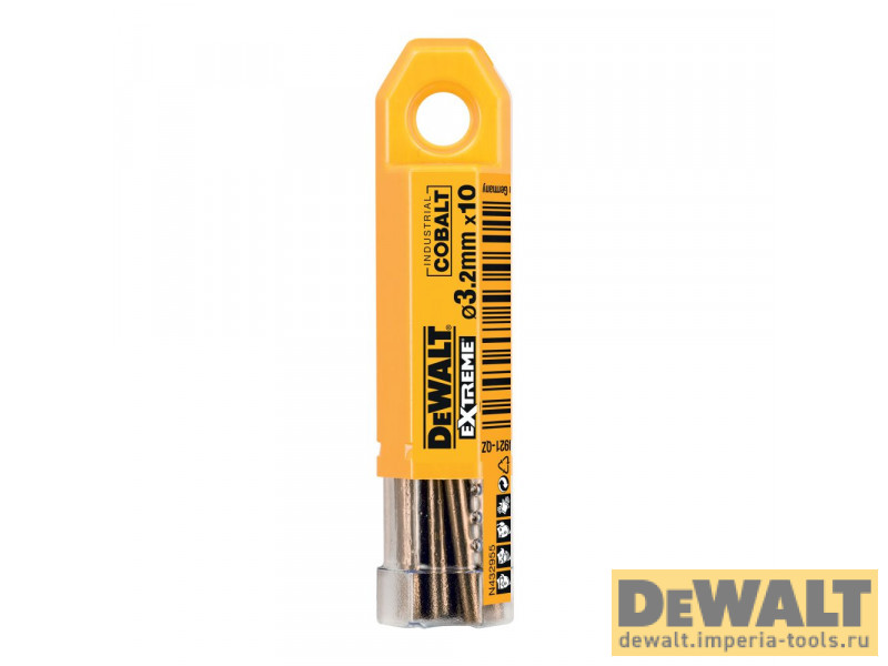 Сверло DeWALT DT4921, по металлу COBALT 5%, 3.2 x 65 x 36 мм, 10 шт. Сверло DeWALT DT4921, по металлу COBALT 5%, 3.2 x 65 x 36 мм, 10 шт.